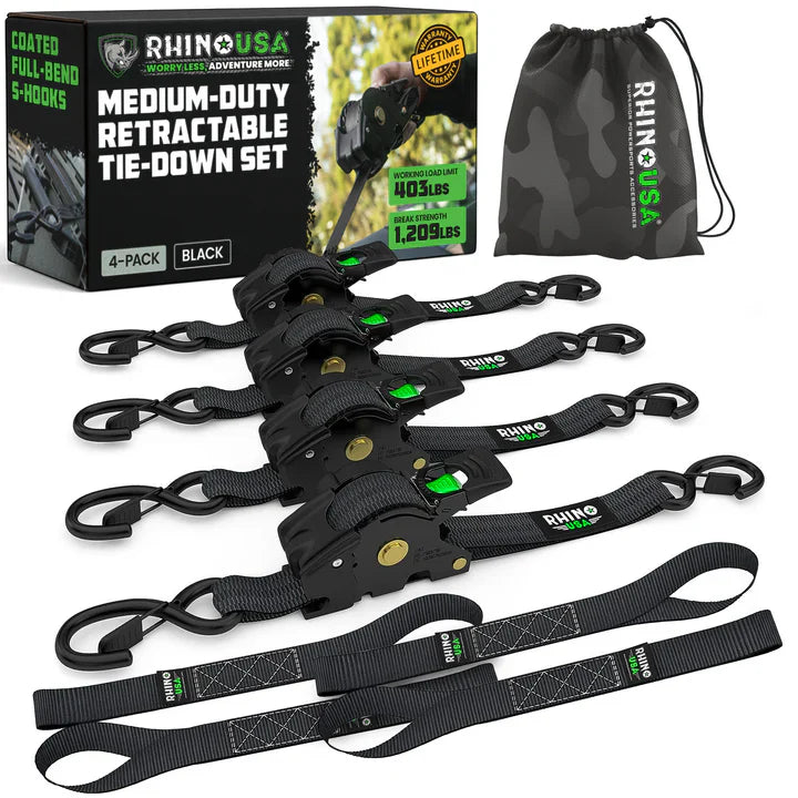 Retractable Ratchet Straps