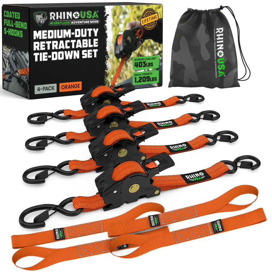 Retractable Ratchet Straps